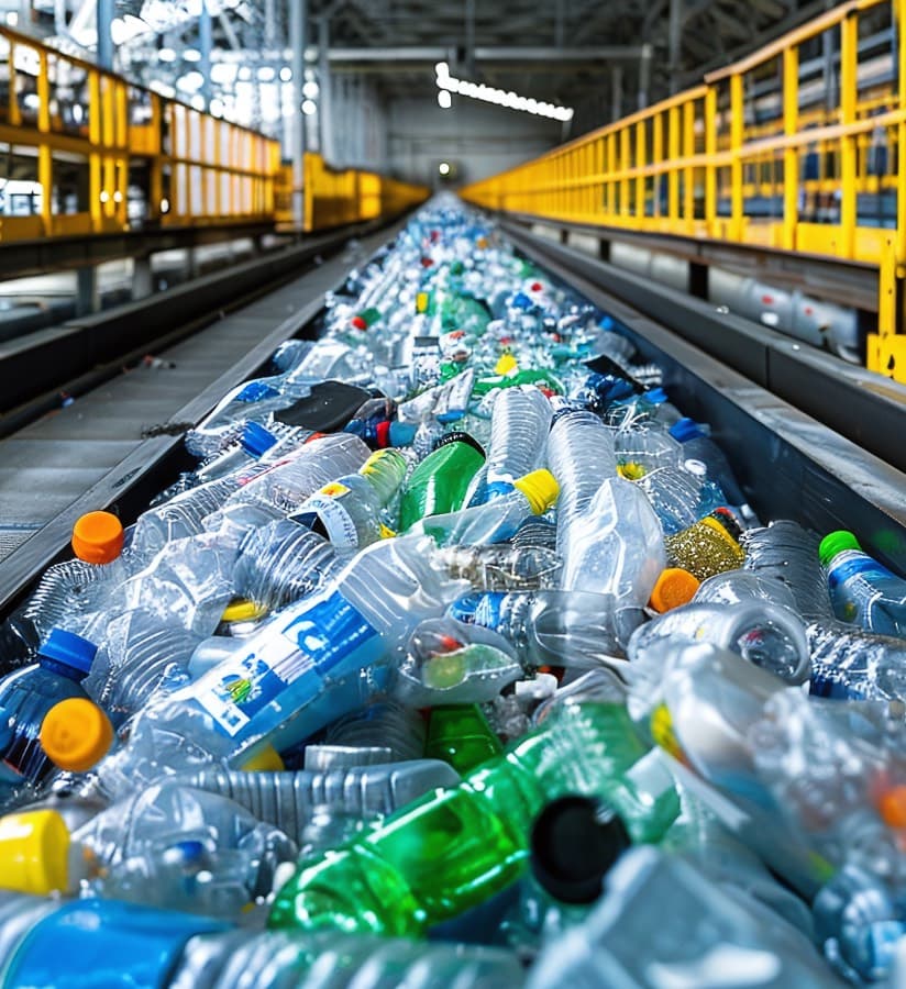 Línea de clasificación de plástico reciclable